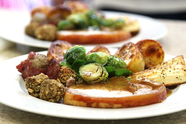weihnachtsessen teller